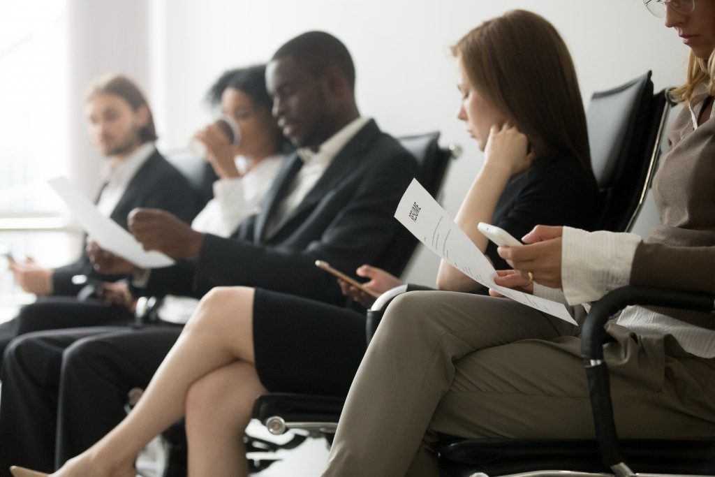 Applicants preparing for their interviews