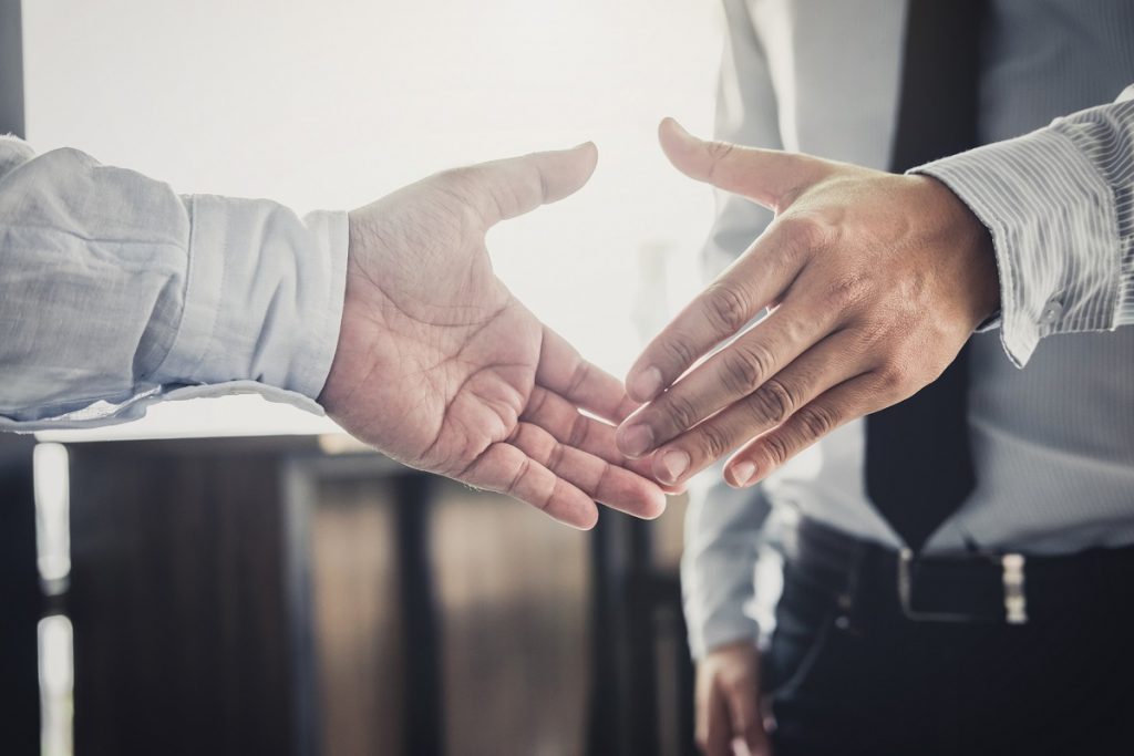 Businessmen shaking hands