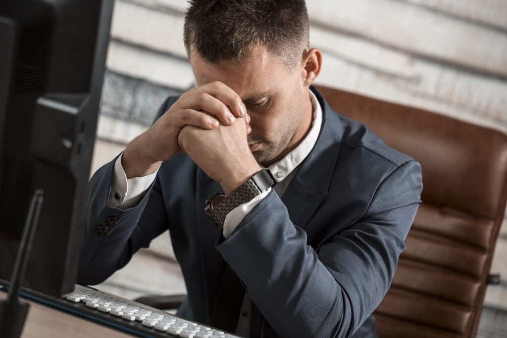 Stressed out businessman