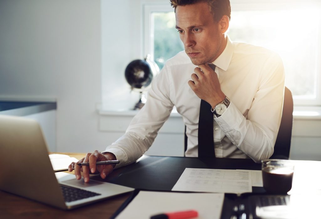 Entrepreneur working