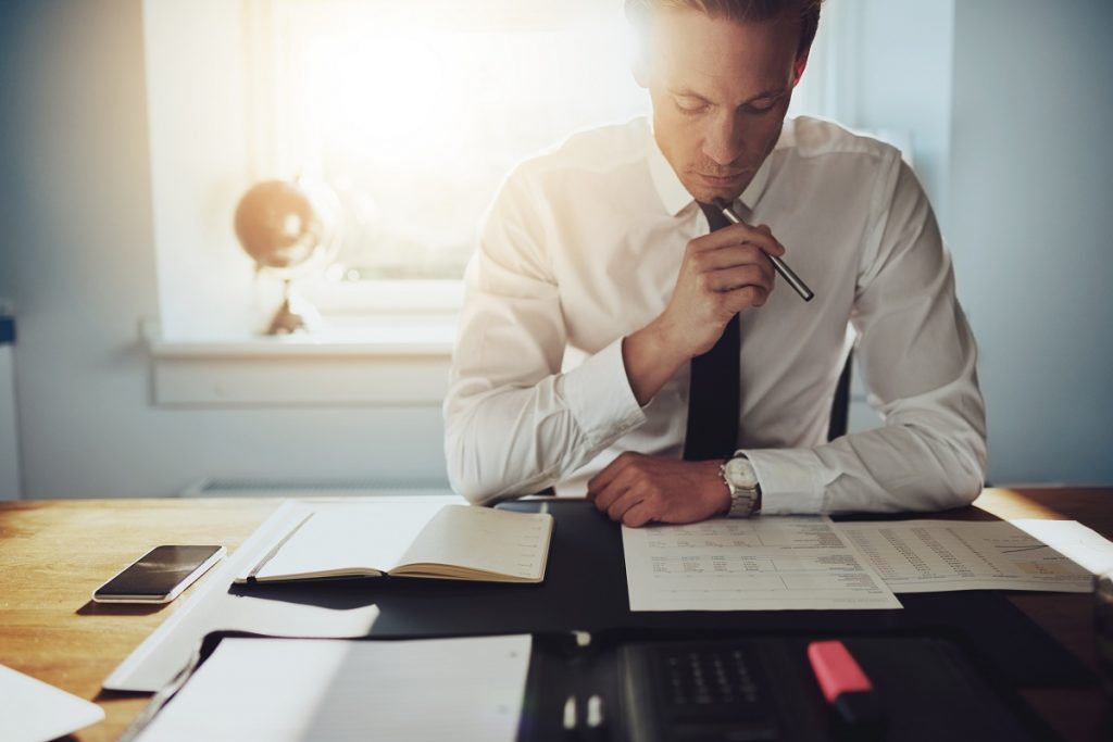Business broker working