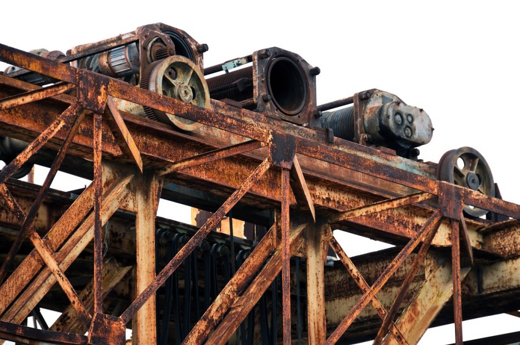 Rusty marble industrial machine