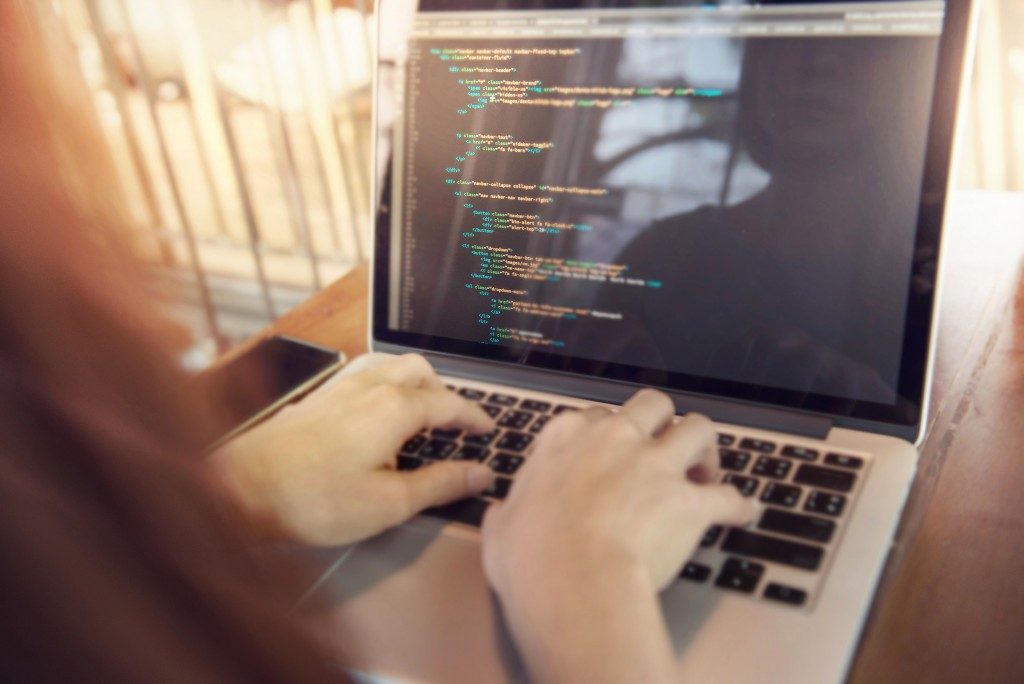 Coding in laptop