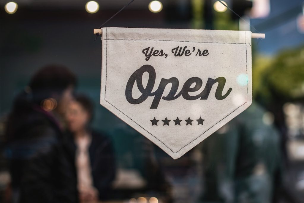 open signage